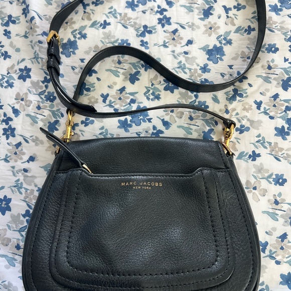 Marc Jacobs Black Crossbody Bag with Gold Accents - Picture 2 of 5